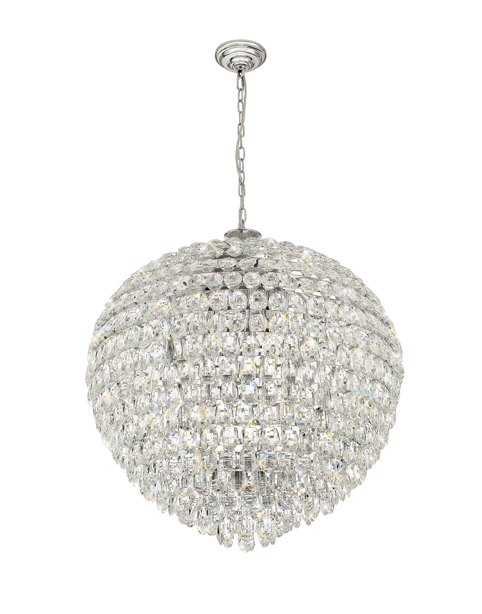 Coniston Pendant 16 Light (46kg) Polished Chrome IL32809  Diyas Coniston Polished Chrome